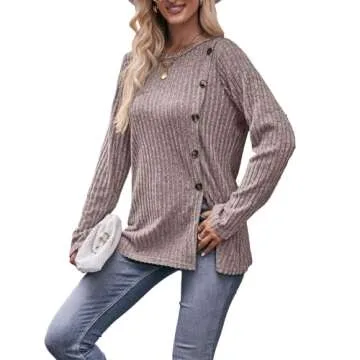 Trendy Fawjsais Women's Tunic Sweater - Stylish and Lightweight