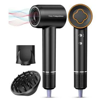 Hair Dryer - 150000 RPM High-Speed Brushless Motor Negative Ionic Blow Dryer for Fast Drying, Low No...