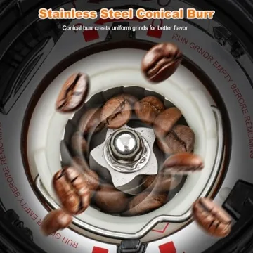 Premium Conical Burr Coffee Grinder with 48 Settings