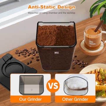 Premium Conical Burr Coffee Grinder with 48 Settings