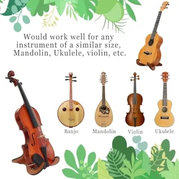 Compact LeSage Wooden Ukulele Stand for All Instruments