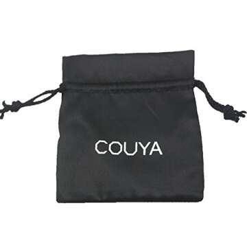 COUYA Silver Wide Grooved Cuff Bangle Women Girls Stainless Steel Shiny Punk Bracelet