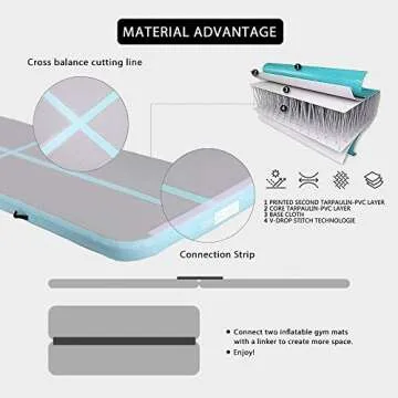 VIVOHOME Air Track Mat - Inflatable Gymnastics Training 9.7ft