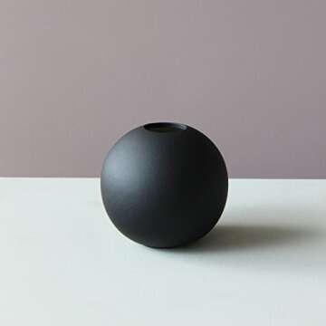 Cooee Design Ball Vase 10cm Black Ceramic Decor