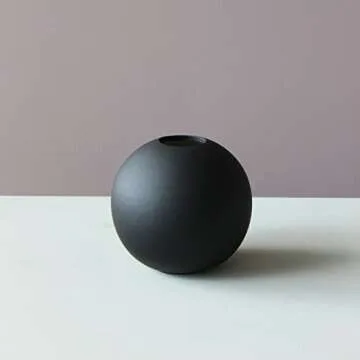 Cooee Design Ball Vase 10cm Black Ceramic Decor