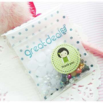 200 pcs 2mm -10mm White Resin Faux Round Shiny Pearls Flatback Mix Size Cabochon