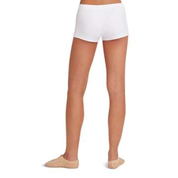 Capezio womens Team Basic Boy Cut Low Rise Shorts, White, X-Small US
