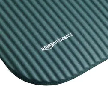 Amazon Basics Extra Thick Exercise Yoga Gym Floor Mat with Carrying Strap, Cyan, 74 x 24 x .5 Inches