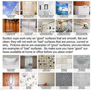 YYST Suction Cup Hook Cleat for Pet Dog & cat Bathtub, Shower & Bathing, Grooming Tether - No Leash