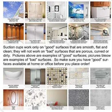 YYST Suction Cup Hook Cleat for Pet Dog & cat Bathtub, Shower & Bathing, Grooming Tether - No Leash