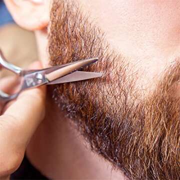 TecUnite Beard Trimming Scissors Set for Men Grooming Kit