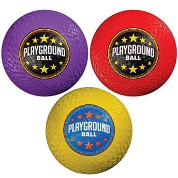 Franklin Sports Playground Balls - Rubber Kickballs and Playground Balls with carry bag For Kids - Great for Dodgeball, Kickball, and Schoolyard Games – 8.5” Diameter, Multicolor Pack of 6