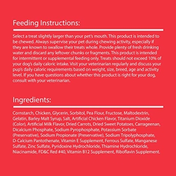 DreamBone Holiday Ham Flavored Chews for Dogs - Rawhide Free