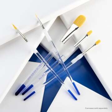 Royal Talkon 5 Piece Soft Grip Brush Set for Artists