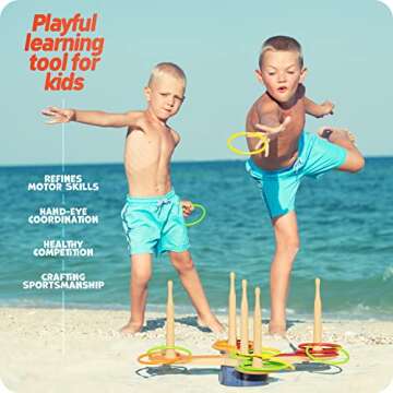 Ring Toss Game for Kids - 360° Spin Revolution