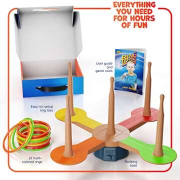 Ring Toss Game for Kids - 360° Spin Revolution