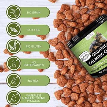 150 Hemp Cat Calming Treats with Cat Melatonin - Natural Cat Supplements for Cat Anxiety Relief, Cat Sedativ for Grooming and Travel - Calming Chews for Cat Stress Relief Cat Calming Products