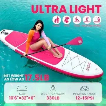 Inflatable SUSIEBAY Paddle Board for All Skill Levels