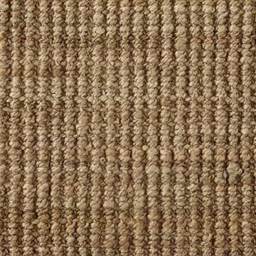 J & M Home Fashions Eco-Friendly Sturdy Rolled Natural Indoor/Outdoor Jute Rug, 22x60", 1-Piece, Natural