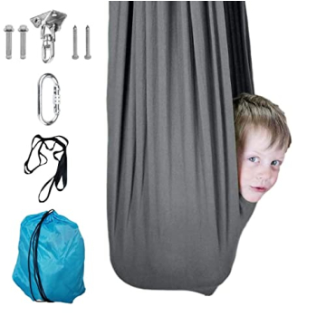 Sensory Swing for Kids | 360° Hardware Indoor | Therapy Tool for Special Needs Snuggle Grey Cuddle ...