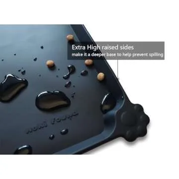 Hoki Found Silicone Pet Food Mats Tray - Non Slip Pet Dog Cat Bowl Mats Placemat - Dog Pet Cat Feedi...