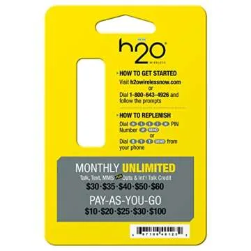 h2o Smart SIM Starter Kit 3-in-1 GSM SIM Card