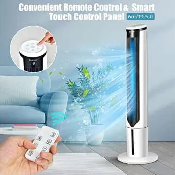 COSTWAY Portable Evaporative Air Cooler for Room, Quiet 41-inch Oscillating Air cooler with Remote, 3 Modes, 3 Speeds, LED Display, 9H Timer, Floor Standing Bladeless Cooler for Home Office Bedroom
