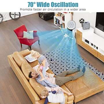 COSTWAY Portable Evaporative Air Cooler for Room, Quiet 41-inch Oscillating Air cooler with Remote, 3 Modes, 3 Speeds, LED Display, 9H Timer, Floor Standing Bladeless Cooler for Home Office Bedroom