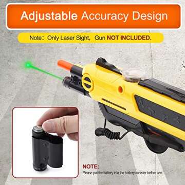 SZWRSKJ Bug Salt Green Laser Sight for Insect Salt Gun with 2 Set of The Batteries, Airsoft BB Pump ...