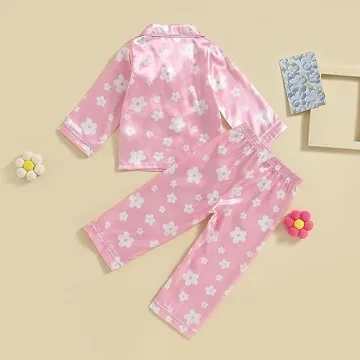 Kids Satin Pajama Sets Soft Stylish Sleepwear 2-3 Years