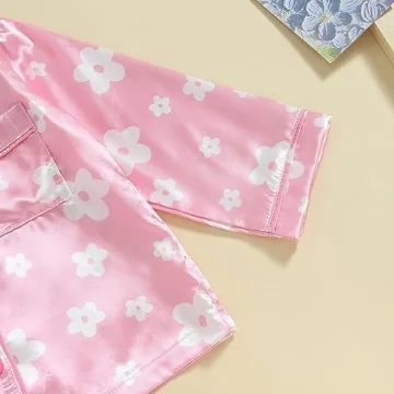 Kids Satin Pajama Sets Soft Stylish Sleepwear 2-3 Years
