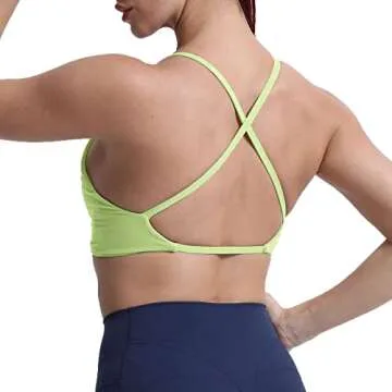 Aoxjox Women's Stylish Low Impact Sports Bra for Fitness