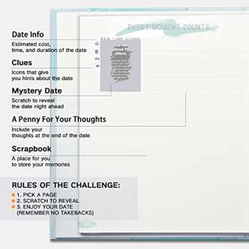 Scratch Off Date Night Adventure Book for Couples