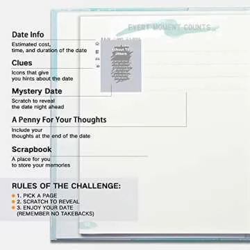 Scratch Off Date Night Adventure Book for Couples