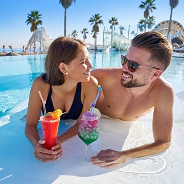 Cute Heart Glass Straws - Colorful, Shatter Resistant & Reusable