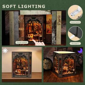 Charming DIY Book Nook Kit for Elegant Home Decor