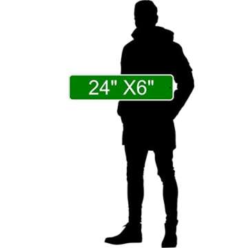 Custom Metal Signs Outdoor - Customized 6x24 Inch Rust-Free Aluminum Composite Street Sign for House, Store, Office, Outside, Bedroom, Garage, Man Cave - Made in USA