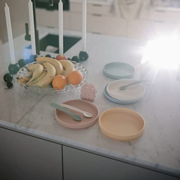 Mushie Silicone Baby Feeding Spoons 2 Pack - Perfect for Baby Food