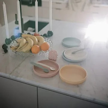 Mushie Silicone Baby Feeding Spoons 2 Pack - Perfect for Baby Food