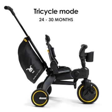 Doona Liki Trike Midnight Edition - 5-in-1 Compact Adventure