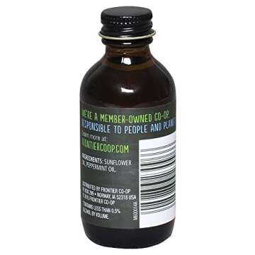 Frontier Co-op Organic Peppermint Flavor, 2 Ounce Glass Jar, Non-Alcoholic, Great for Baking, Coffee...