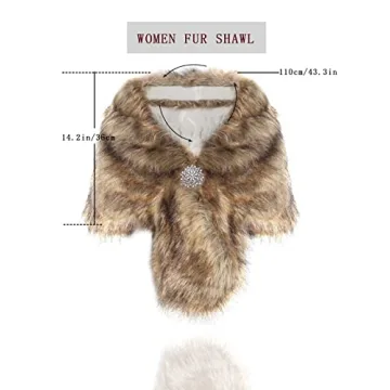 Luxury Faux Fur Shawl for Weddings and Special Events