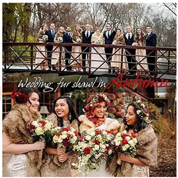 Luxury Faux Fur Shawl for Weddings and Special Events