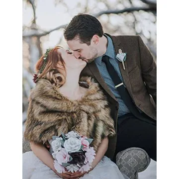 Luxury Faux Fur Shawl for Weddings and Special Events