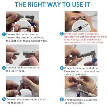 GROWORD Coaxial Pocket Toner Pocket Continuity Tester(Tracer) and Toner with Light&Buzzer Voltage Toner and Barrel Connector Bundle for Testing Coax Cable, RG6, RG59, CATV Wire Tracer