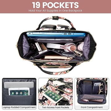 Stylish LOVEVOOK Laptop Backpack for Women 15.6 Inch