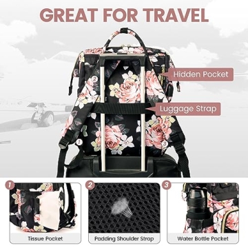 Stylish LOVEVOOK Laptop Backpack for Women 15.6 Inch