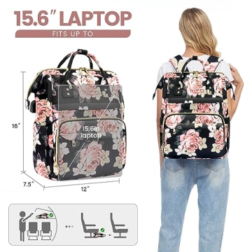 Stylish LOVEVOOK Laptop Backpack for Women 15.6 Inch