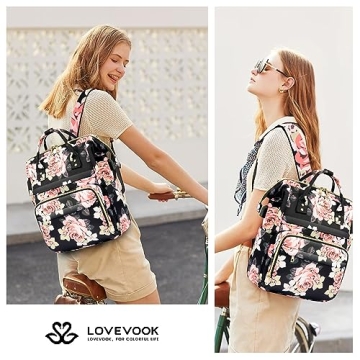 Stylish LOVEVOOK Laptop Backpack for Women 15.6 Inch