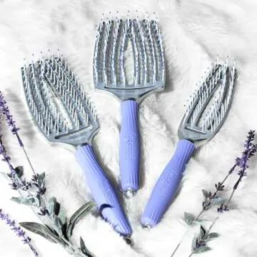 Olivia Garden Finger Brush Scalp-Hugging & Vented Paddle Hair Brush FB-MD (Medium)